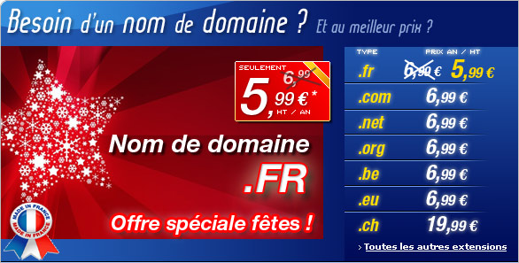 Engregistrer votre nom de domaine.