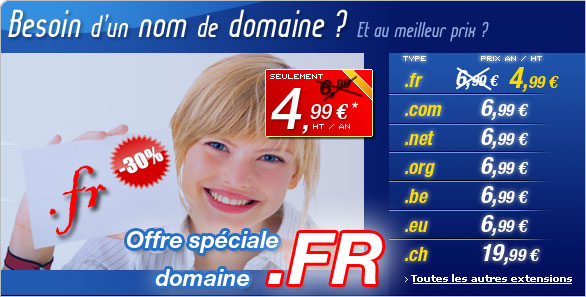 Engregistrer votre nom de domaine.