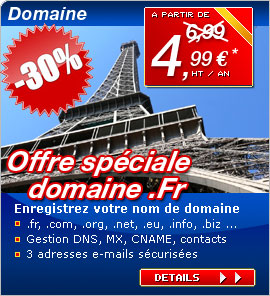 Engregistrer votre nom de domaine.