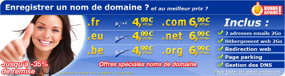 Engregistrer votre nom de domaine.