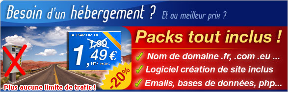 La meilleure offre d'hebergement web.