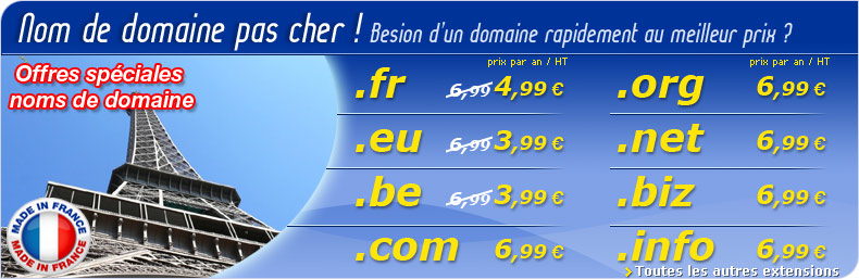 Engregistrer votre nom de domaine.
