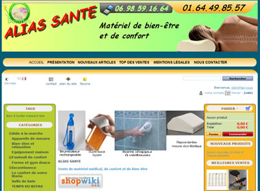 Boutique en ligne Alias Santé