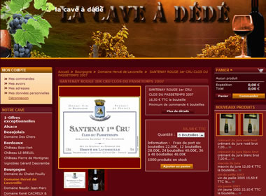 Boutique en ligne La cave à dédé