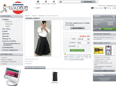 Boutique en ligne LuxDojo