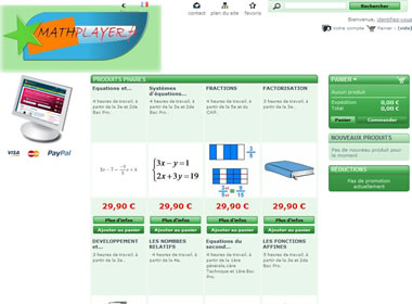 Boutique en ligne MathPlayer