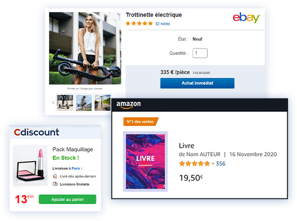 Périmètres de vente boutique en ligne