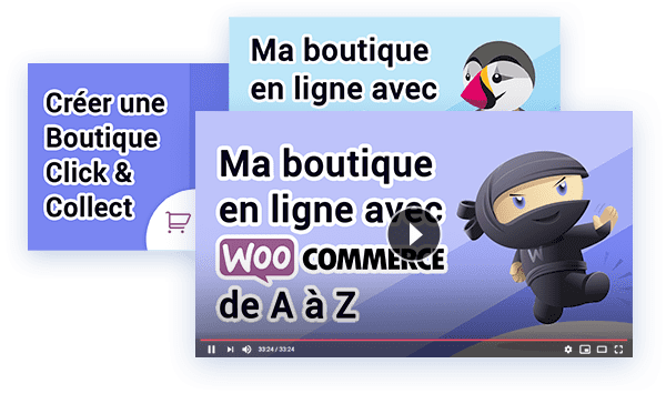 Formation vidéo Prestashop, Woocommerce et SiteBuilder Pro