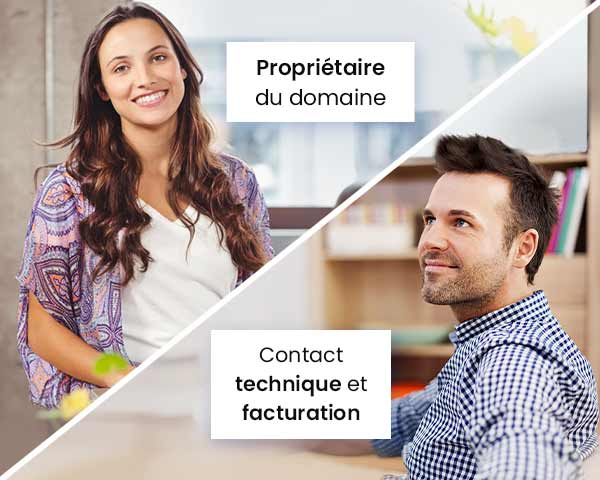 Contact Administratif, contact technique et contact de facturation nom de domaine