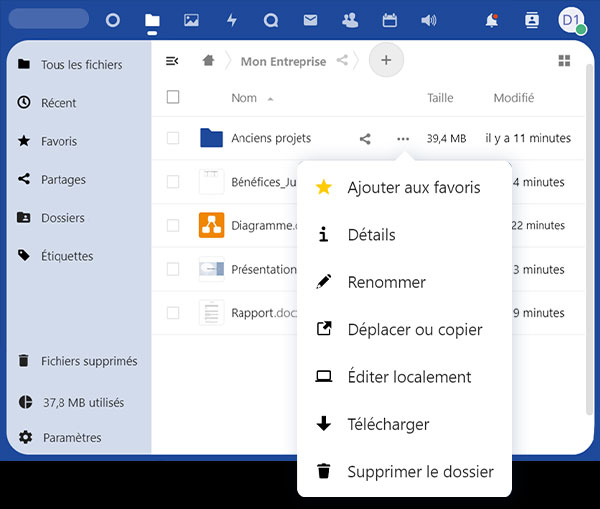Stockage NextCloud prêt à l'emploi
