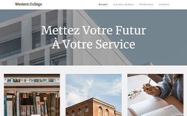 Modèle de site éducatif pour partager des cours, ressources pédagogiques et inscriptions en ligne.