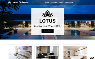 Exemple de site adaptable à tout projet : entreprise, hôtel, groupe musical ou site institutionnel.
