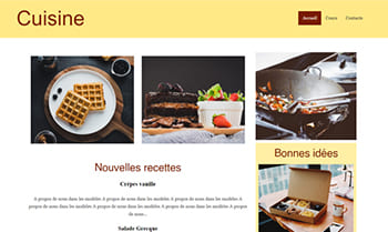 Template blog cuisine