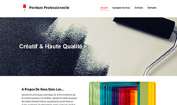 Template site entreprise de peinture