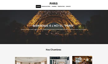 Template site hôtel parisien