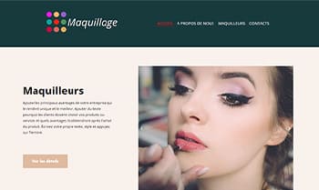 Template site make-up artiste