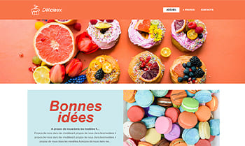 Template site patissier